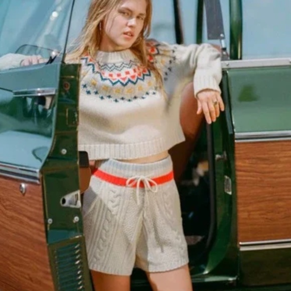 Solid & Striped The Carly Pullover Fairisle Sweater in Eggshell Multi S - Picture 3 of 12